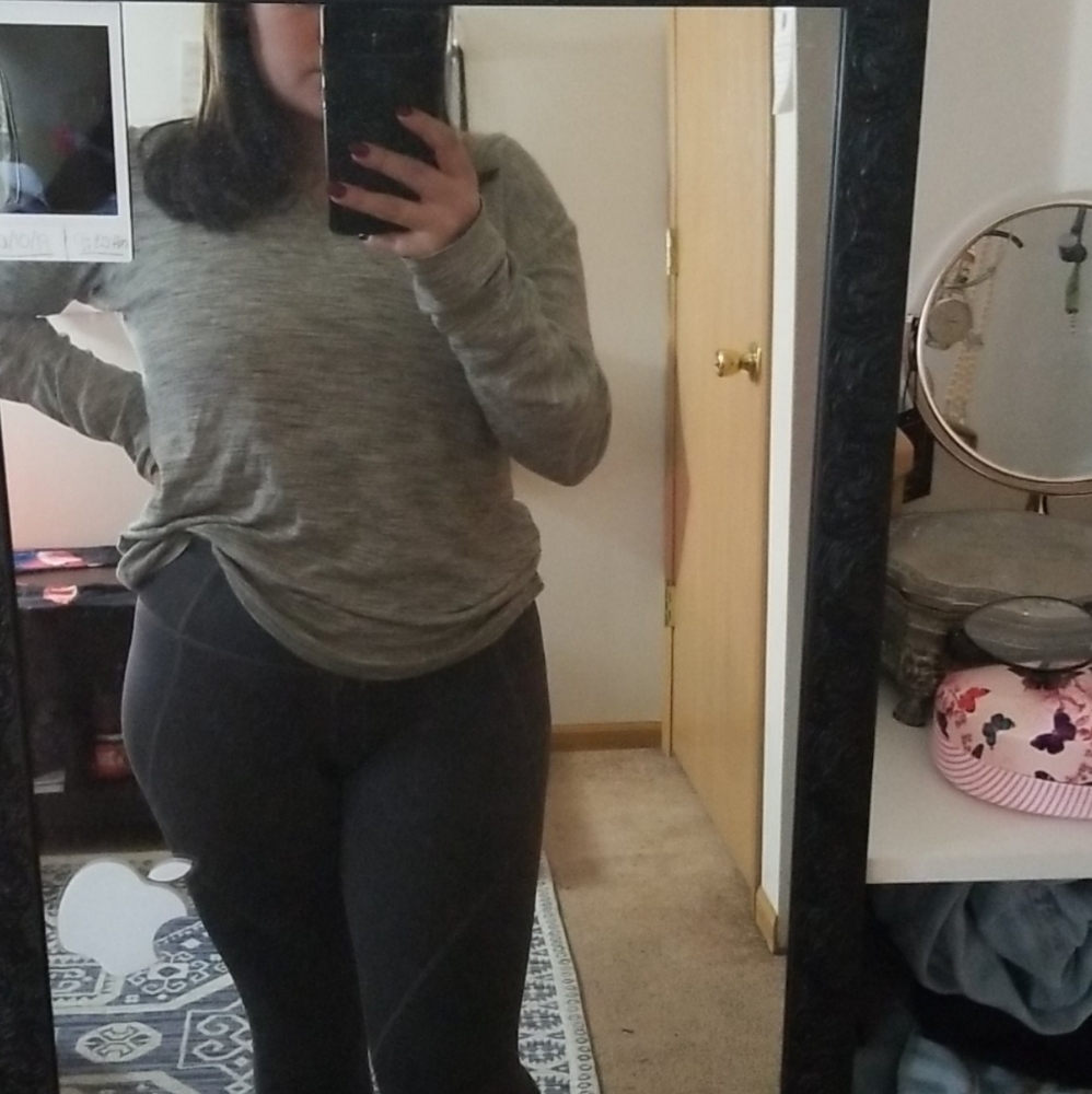 Fabletics Grey & Black Mesh Leggings